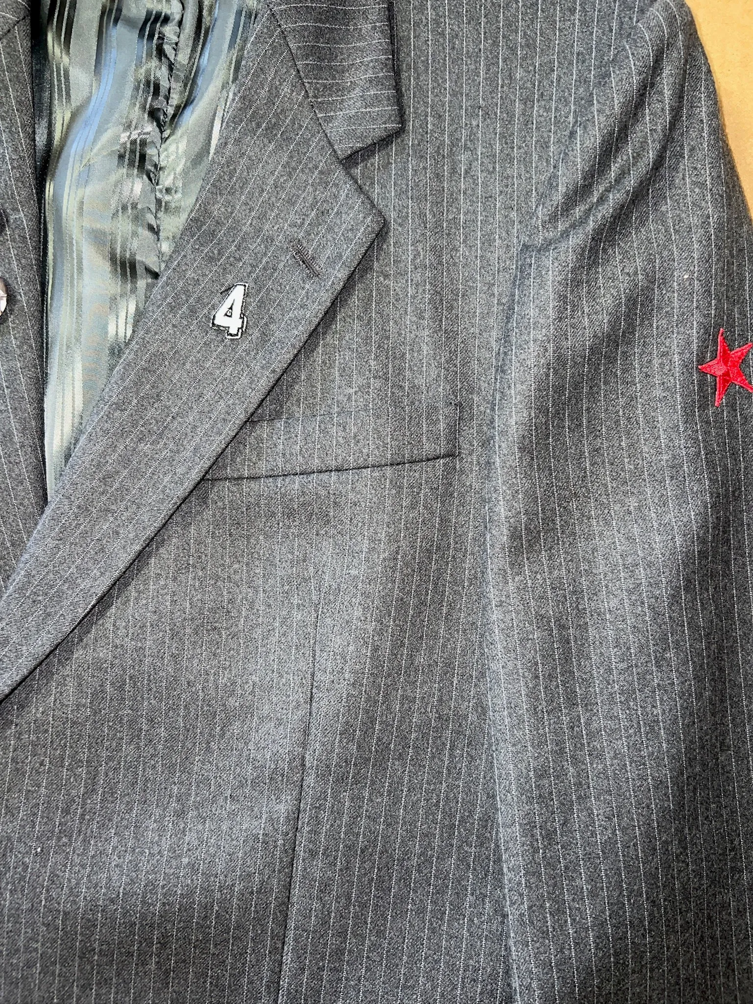 Dark Gray Pinstripe Punk Blazer
